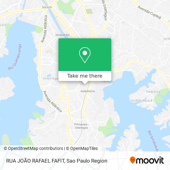 Mapa RUA JOÃO RAFAEL FAFIT