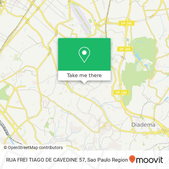 Mapa RUA FREI TIAGO DE CAVEDINE 57