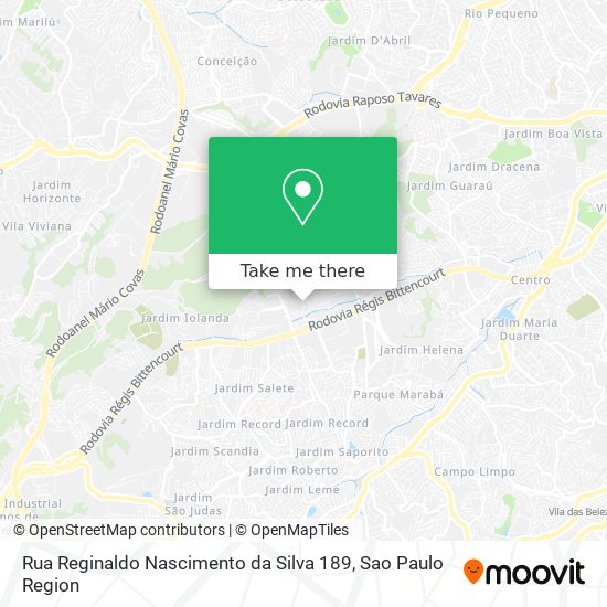 Rua Reginaldo Nascimento da Silva 189 map