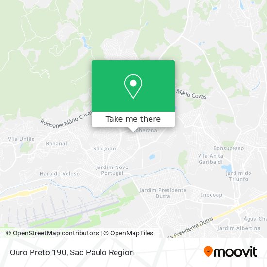 Ouro Preto 190 map