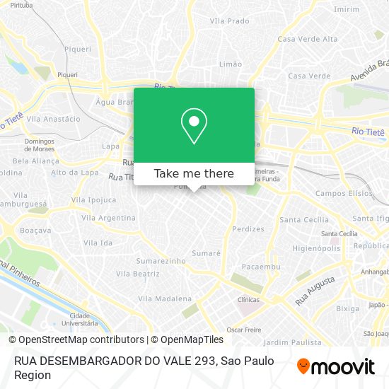 Mapa RUA DESEMBARGADOR DO VALE 293