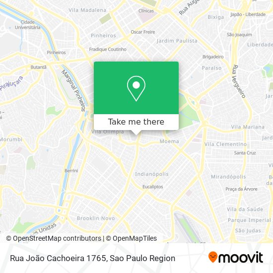 Mapa Rua João Cachoeira 1765