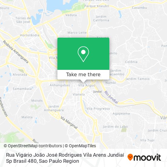 Mapa Rua Vigário João José Rodrigues   Vila Arens  Jundiaí   Sp  Brasil 480