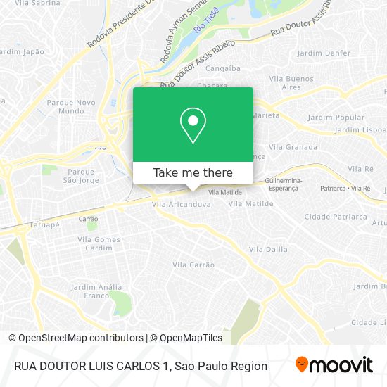 Mapa RUA DOUTOR LUIS CARLOS 1