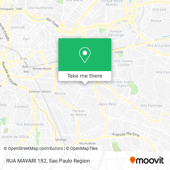 Mapa RUA MAVARI 182