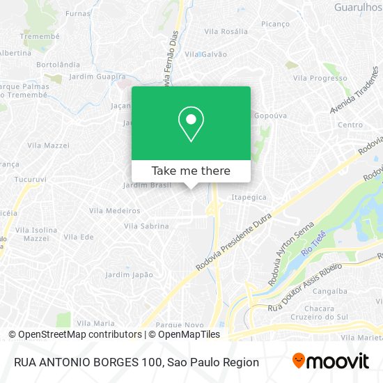 RUA ANTONIO BORGES  100 map