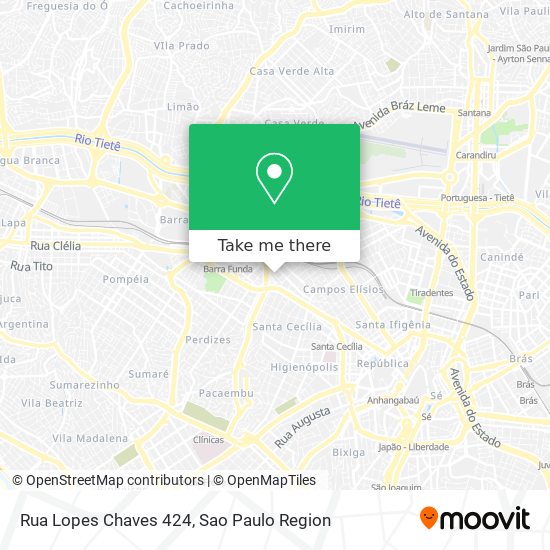 Mapa Rua Lopes Chaves 424