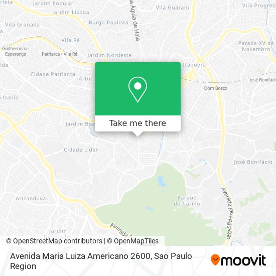 Mapa Avenida Maria Luiza Americano  2600