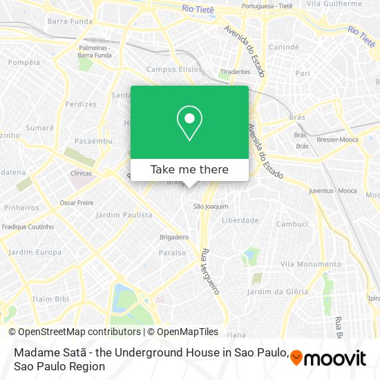 Madame Satã - the Underground House in Sao Paulo map