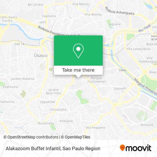 Alakazoom Buffet Infantil map