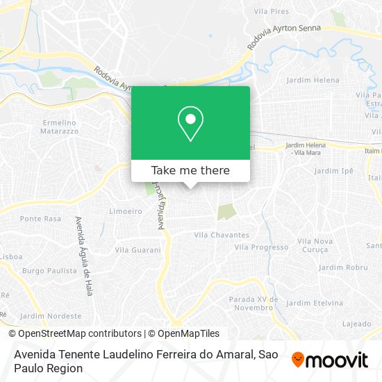 Mapa Avenida Tenente Laudelino Ferreira do Amaral