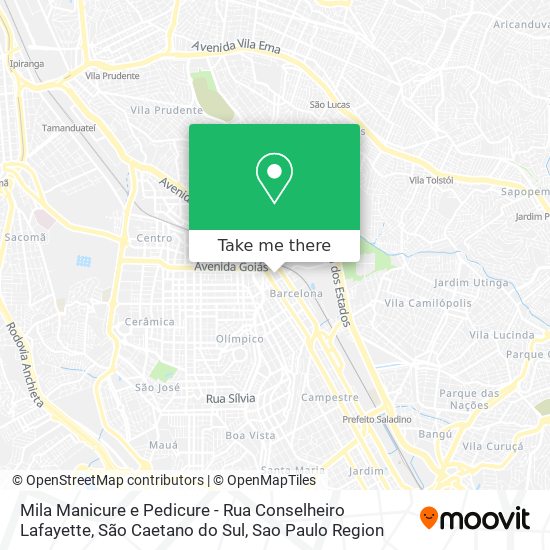 Mila Manicure e Pedicure - Rua Conselheiro Lafayette, São Caetano do Sul map