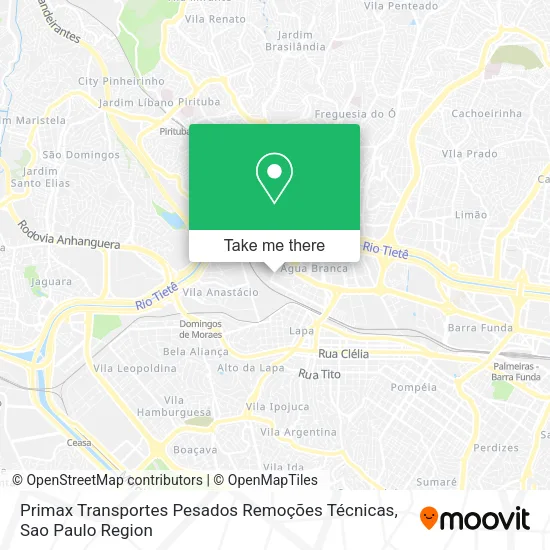Primax Transportes Pesados Remoções Técnicas map