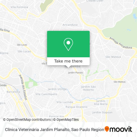 Clínica Veterinária Jardim Planalto map