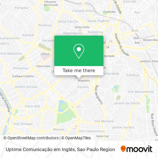 Uptime Comunicação em Inglês map