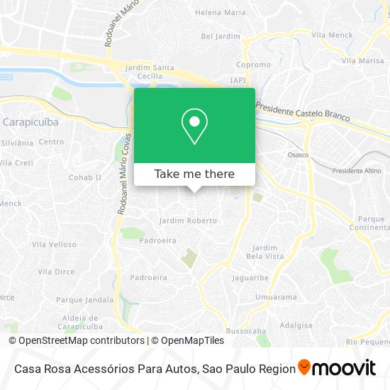 Casa Rosa Acessórios Para Autos map