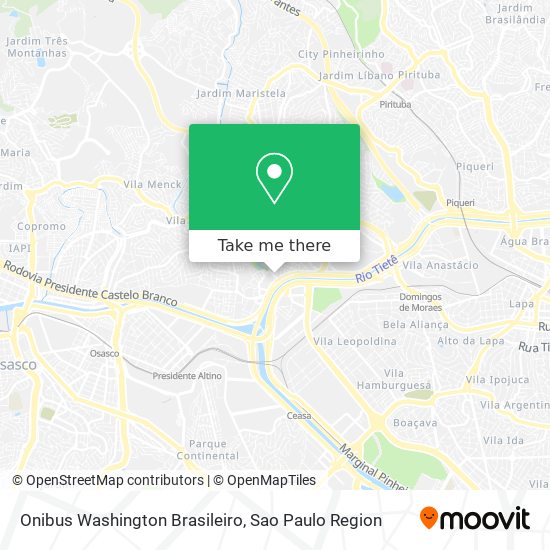 Onibus Washington Brasileiro map
