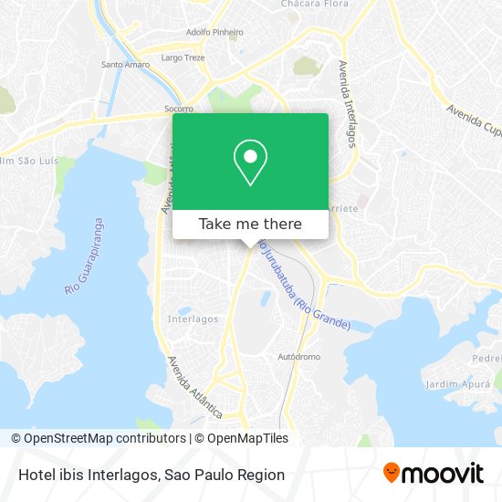 Hotel ibis Interlagos map