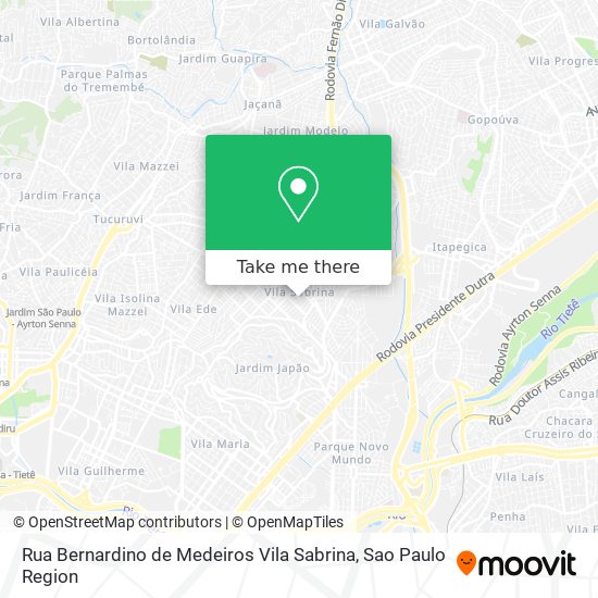 Rua Bernardino de Medeiros   Vila Sabrina map