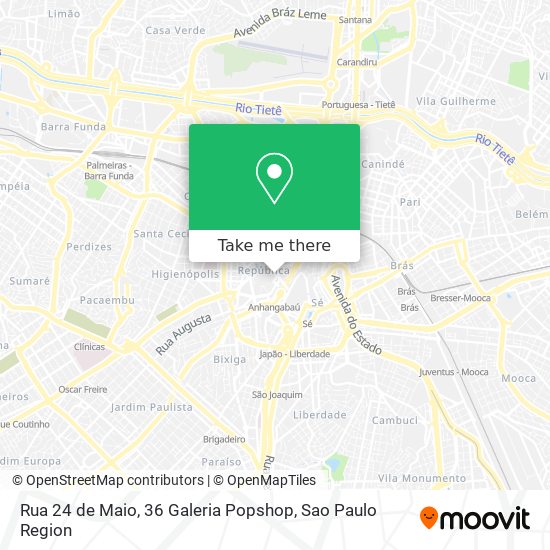 Rua 24 de Maio, 36 Galeria Popshop map