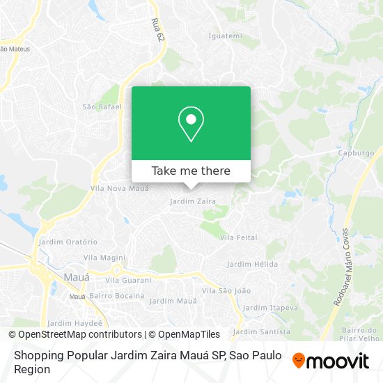 Shopping Popular Jardim Zaira Mauá SP map