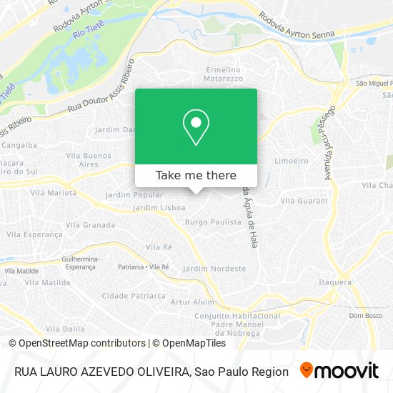 Mapa RUA LAURO AZEVEDO OLIVEIRA
