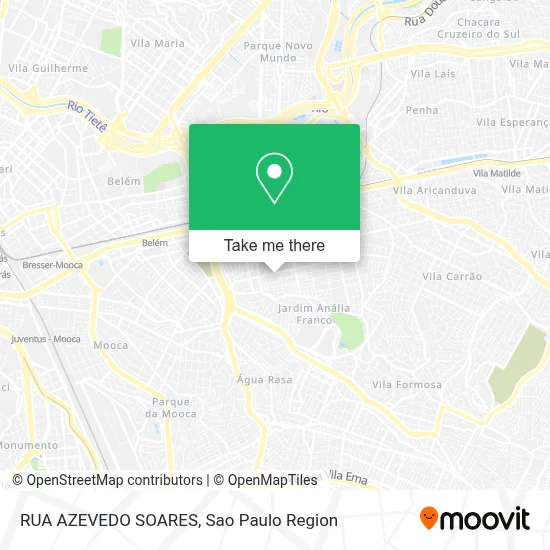 RUA AZEVEDO SOARES map