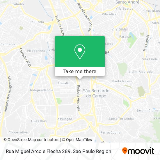 Rua Miguel Arco e Flecha 289 map