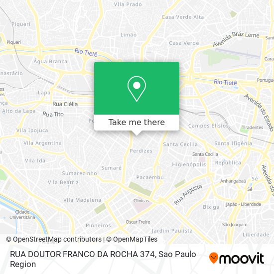 Mapa RUA DOUTOR FRANCO DA ROCHA 374