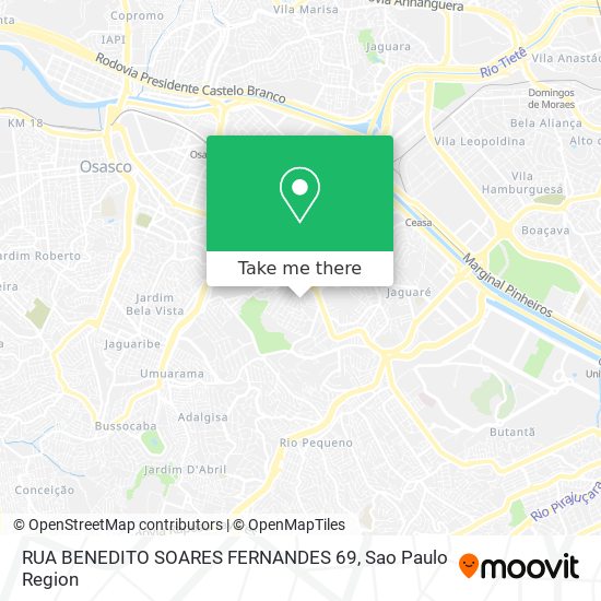 RUA BENEDITO SOARES FERNANDES 69 map