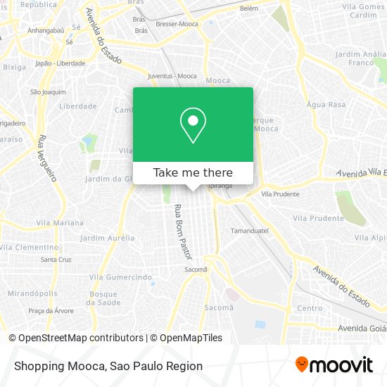 Shopping Mooca map