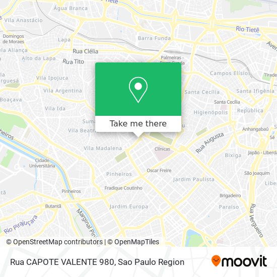 Rua CAPOTE VALENTE 980 map