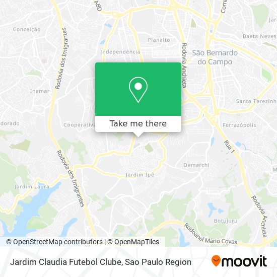 Mapa Jardim Claudia Futebol Clube
