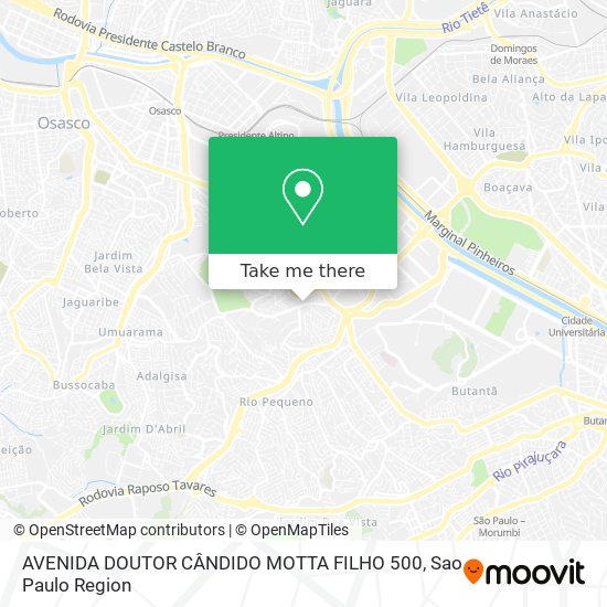 Mapa AVENIDA DOUTOR CÂNDIDO MOTTA FILHO  500