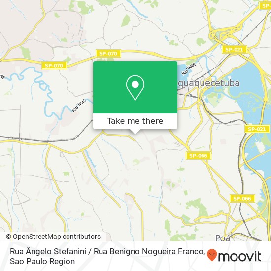 Mapa Rua Ângelo Stefanini / Rua Benigno Nogueira Franco