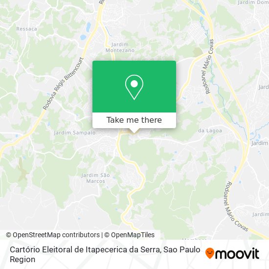 Mapa Cartório Eleitoral de Itapecerica da Serra