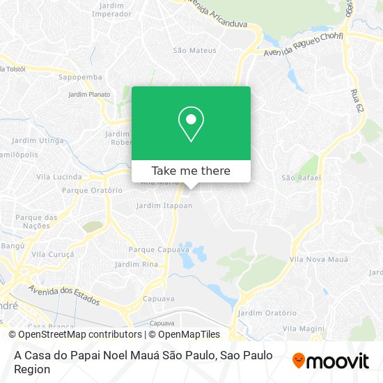 A Casa do Papai Noel Mauá São Paulo map