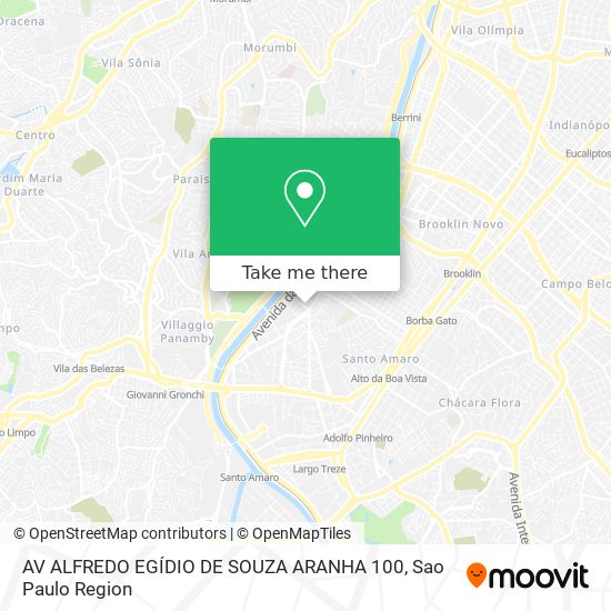AV ALFREDO EGÍDIO DE SOUZA ARANHA 100 map