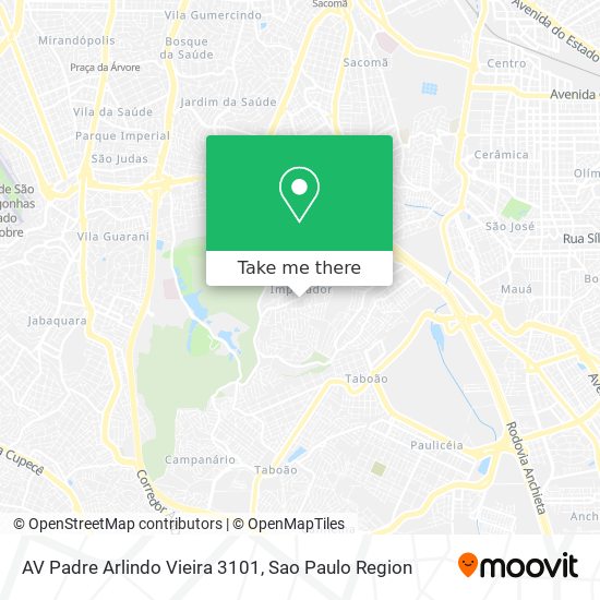 Mapa AV Padre Arlindo Vieira 3101