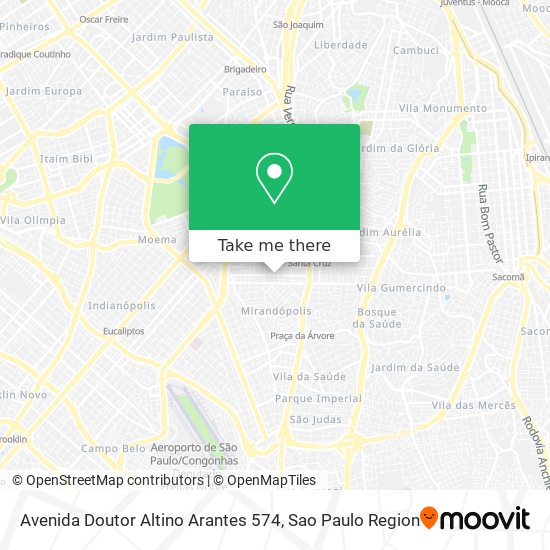 Mapa Avenida Doutor Altino Arantes 574