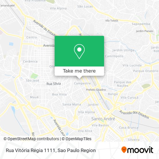 Rua Vitória Régia 1111 map