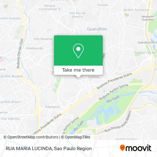 Mapa RUA MARIA LUCINDA