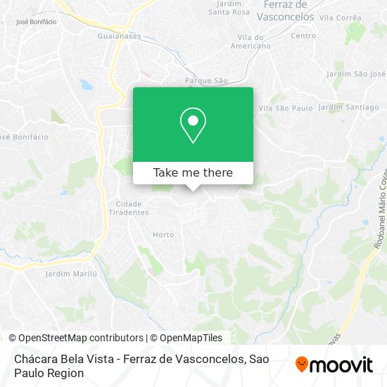 Chácara Bela Vista - Ferraz de Vasconcelos map