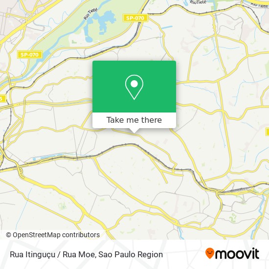 Mapa Rua Itinguçu / Rua Moe
