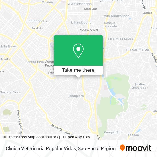 Clínica Veterinária Popular Vidas map