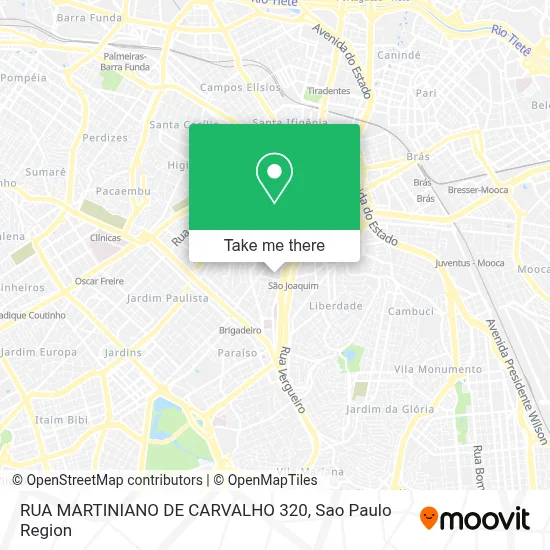RUA MARTINIANO DE CARVALHO 320 map