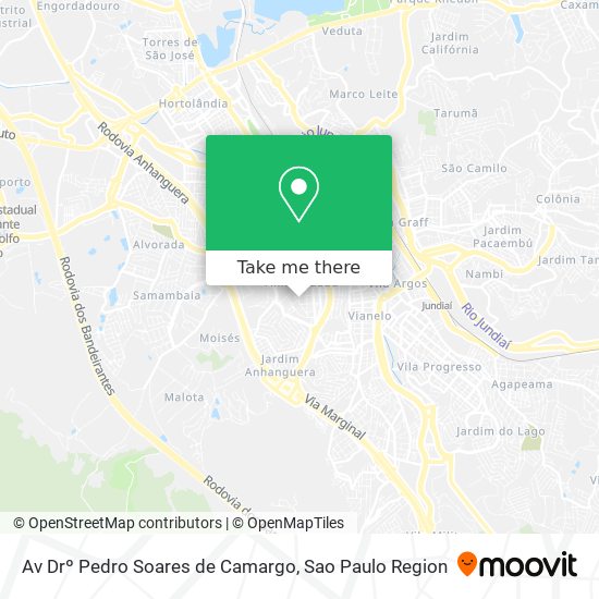 Av  Drº  Pedro Soares de Camargo map