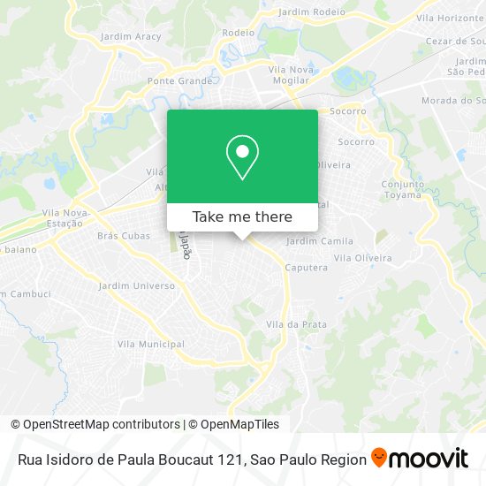 Mapa Rua Isidoro de Paula Boucaut 121