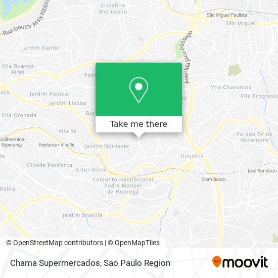 Chama Supermercados map