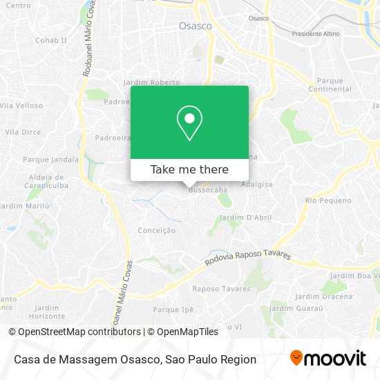 Mapa Casa de Massagem Osasco